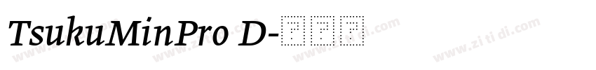 TsukuMinPro D字体转换